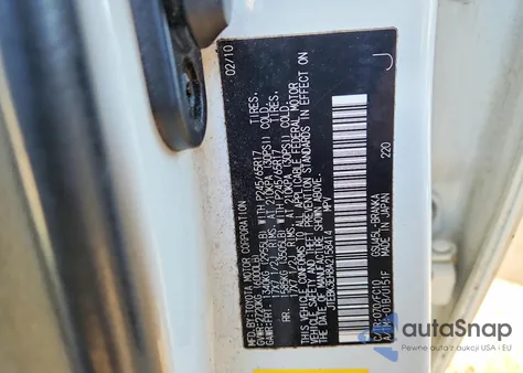 2010 Toyota Highlander z USA, uszkodzony, nr VIN JTEBK3EH8A2158414